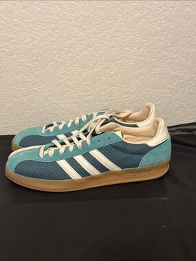 Adidas Gazelle green teal Men’s Blue Suede & Mesh Sneakers